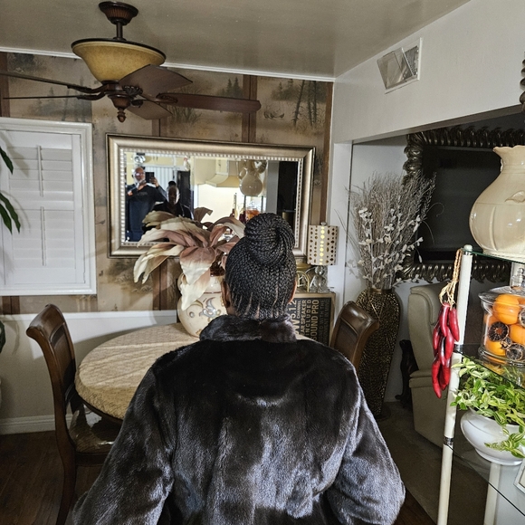 Mink fur black jacket - Picture 4 of 4